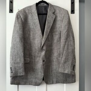 Stafford Men's Gray Dress Blazer With Silk Lining Size 50 Regular
